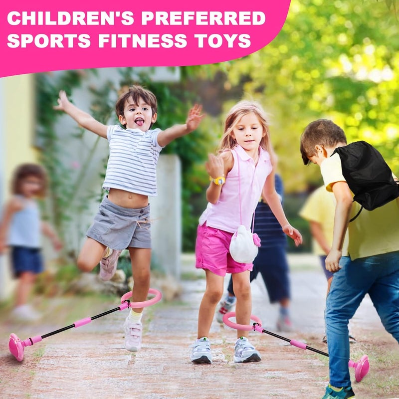 Hewog Skip Ball, Portable Foldable Colorful Flash Wheel Swing Ball, Kids Toys for Girls & Boys, Sports Fitness Toys for Kids & Adults. Gifts for Mom Women & Girls Toys Age 5-10 Years - Image 2
